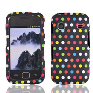 Rainbow Dots Rubberized Hard Faceplate Cover Phone Case for Samsung Repp R680: Cell Phones & Accessories