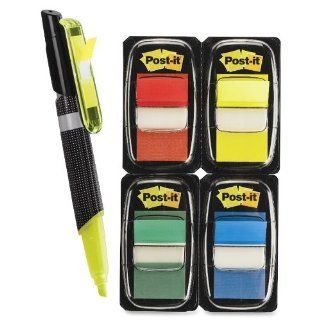 Post it Flags 680RYBGVA   Flags Value Pack, Assorted Colors, 200 1 Flags, Gel pen w/50 flags : Tape Flags : Electronics