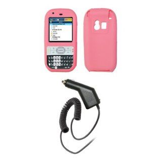 Palm Centro 690   Premium Pink Soft Silicone Gel Skin Cover Case + Rapid Car Charger for Palm Centro 690: Cell Phones & Accessories