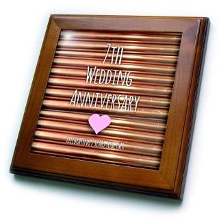 Shop 3dRose ft_154436_1 7th Wedding Anniversary Gift Copper Celebrating 7 Years Together Anniversaries Framed Tile, 8 by 8 Inch at the  Home Dcor Store. Find the latest styles with the lowest prices from 3dRose