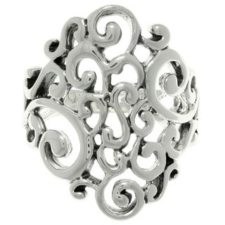 CGC Sterling Silver Swirl Ring Carolina Glamour Collection Sterling Silver Rings