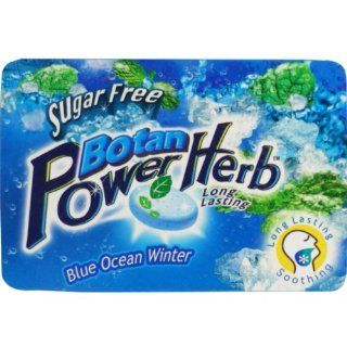 Botan Power Herb Candy Blue Ocean Winter Flavor Sugar Free Long Lasting Soothing in Throat. Net Wt 8.24 G (8 Pellets) X 3 Boxes : Candy Mints : Grocery & Gourmet Food
