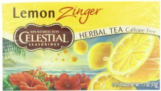 Celestial Seasonings Herb Tea, Lemon Zinger, 20 Count Tea Bags (Pack of 6) : Herbal Teas : Grocery & Gourmet Food