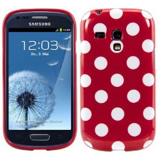 kwmobile TPU CASE for Samsung Galaxy S3 Mini i8190 Polka dot design Red White   Stylish designer case made of premium soft TPU: Cell Phones & Accessories