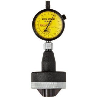 Starrett 683M 4Z Millimeter Reading Internal Chamfer Gauge With Yellow Dial, 0 90 Degree Angle, 25 50mm Range: Industrial & Scientific