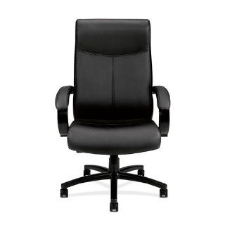 HON VL685 Leather Big and Tall Chair for Office or Computer Desk, Black   Executive Chair With Headrest