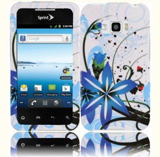 Blue Splash Design Hard Case Cover for LG Optimus Elite LS696: Cell Phones & Accessories
