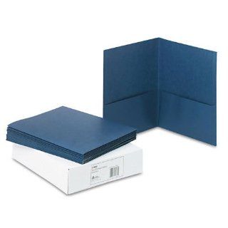 Two Pocket Portfolios, Embossed Paper, 30 Sheet Capacity, Dark Blue, 25/Box (AVE47985): Camera & Photo