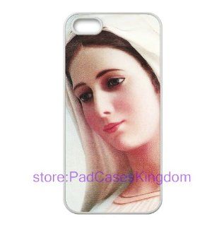 Religious Virgin Mary logo iPhone 5 cover Soft/Flexible TPU case designed by padcaseskingdom: Cell Phones & Accessories