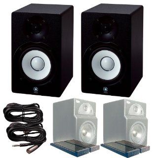 Yamaha HS8 Active Monitors Primacoustic Isopads TRS XLR Male Cables: Musical Instruments