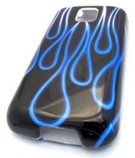 MetroPCS LG MS690 Optimus M Blue Flame HARD Gloss Design Accessory Case Skin Cover HARD: Cell Phones & Accessories