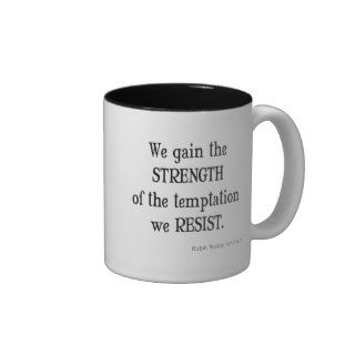 Vintage Emerson Inspirational Strength Quote Coffee Mugs