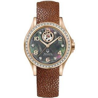 Bulova Accutron Kirkwood Diamond Ladies Brown Stingray Automatic Watch 65R112 at  Women's Watch store.