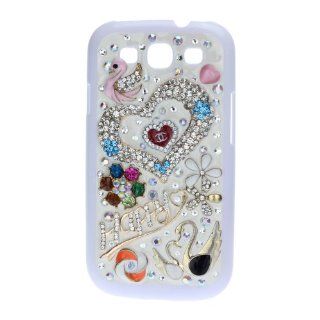Luxury Shining Crystal Diamond Sweet Love Heart Back Hard Case Cover for Samsung Galaxy S3 I9300: Cell Phones & Accessories