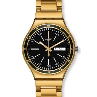 Swatch Men's Irony YGG705G Gold Stainless Steel Swiss Quartz Watch with Black Dial: Swatch: Watches