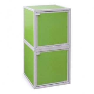 Way Basics 2 Cube Modular Storage Box WB BOX2 Color: Green