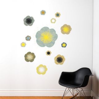 ADZif Spot Solstice Flowers Wall Decal S3339A Color: Blue Grey