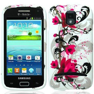Pink White Flower Hard Cover Case for Samsung Galaxy S Relay 4G SGH T699 Cell Phones & Accessories