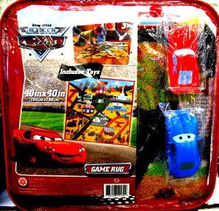 DISNEY CARS GAME RUG   Includes 2 Cars: Toys & Games