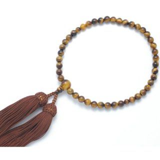 Kyoto made Ojuzu Buddhist Prayer Beads, 6mm Yello Tiger Eye / Japanese Buddhist Rosary: Jewelry