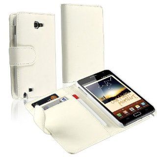 WHITE LEATHER HARD CASE COVER WALLET FOR Samsung Galaxy Note LTE SGH i717 AT&T: Cell Phones & Accessories