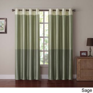 Victoria Classics Park Slope Color Block Grommet Curtain Panel Green Size 54 x 84