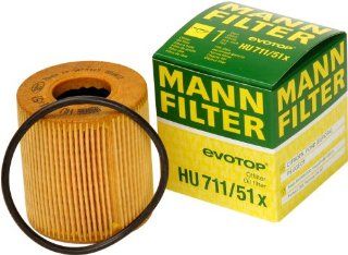 Mann Filter HU 711/51 X Metal Free Oil Filter: Automotive