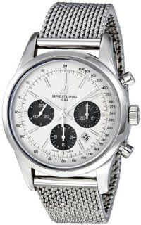 Breitling Men's AB015212/G724SS Transocean 01 Silver Dial Watch: Breitling: Watches