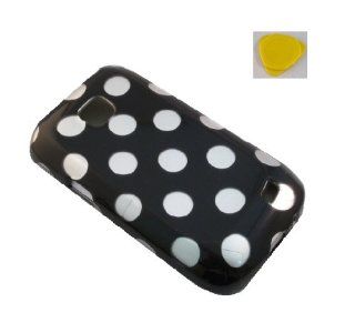 Polka Dot Faceplate Hard Phone Case Cover Cell Phone Accessory + Yellow Pry Tool for Samsung Illusion i110 / Galaxy Proclaim S720C SCH S720C  Verizon Straight Talk: Cell Phones & Accessories