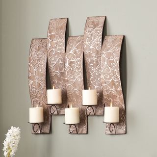 Upton Home Victoria Antiqued Silver Wall Mount Candelabra