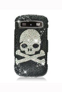 Samsung R720 Admire Full Diamond Graphic Case   Skull (Package include a HandHelditems Sketch Stylus Pen): Cell Phones & Accessories