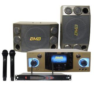 BMB DAS 300 600W Amp, CSD 2000 Speakers & UHF A6 Wireless Mic System: Musical Instruments