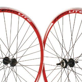 Vuelta ZeroLite Track Comp 700C Wheel Set (Red) : Bike Wheels : Sports & Outdoors