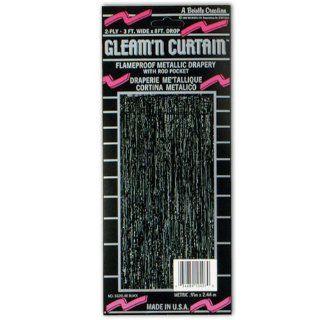 1 Ply FR Gleam 'N Curtain (black) Party Accessory  (1 count) (1/Pkg): Kitchen & Dining