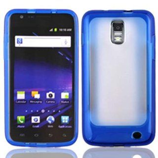 Samsung I727 / Galaxy S II Skyrocket Mix Series   Clear With Blue TPU: Cell Phones & Accessories