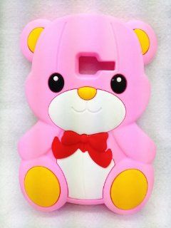 Pink Cute Lovely Teddy Bear Soft Case Cover For Samsung Galaxy Discover S730G S730M S740 R740C /Cricket Centura S738C: Cell Phones & Accessories