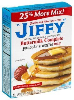 Jiffy Buttermilk Complete Pancake & Waffle Mix 40oz Box (Pack of 2) : Pancake And Waffle Mixes : Grocery & Gourmet Food