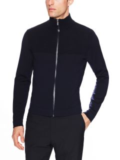 Zip Up Ribbed Sweater by Calvin Klein Collection