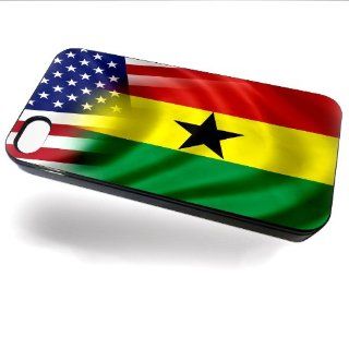 Case for iPhone 5 with Flag of Ghana and USA: Cell Phones & Accessories