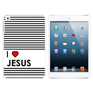 I Love Heart Jesus   Christian Religious Snap On Hard Protective Case for Apple iPad Mini   White: Computers & Accessories