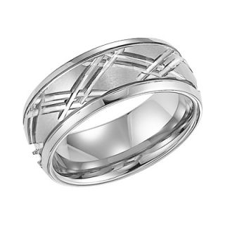 fit tungsten criss cross wedding band $ 299 00  with