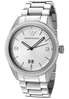 Emporio Armani AR5894  Watches,Mens Sportivo Silver Textured Dial Stainless Steel, Casual Emporio Armani Quartz Watches