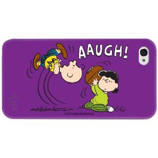 iLuv iCP751CPUR Peanuts Character Case for iPhone 4/4S (Charlie Brown/Lucy)   1 Pack   Retail Packaging   Purple: Cell Phones & Accessories