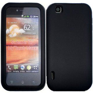Black Silicone Jelly Skin Case Cover for LG Mytouch LG E739: Cell Phones & Accessories