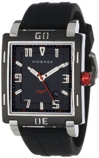 Viceroy Men's 47721 55 Falonso Black and Red Interchangeable Rubber Band Chronograph Day Date Watch: Watches
