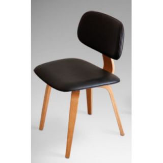 Gus Modern Thompson Chair Thompson Chair Finish: Natural, Upholstery: Black