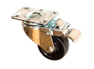 3 Inch Heavy Duty Swivel Caster Wheels with Dual Brake   2pc Set: Home Improvement