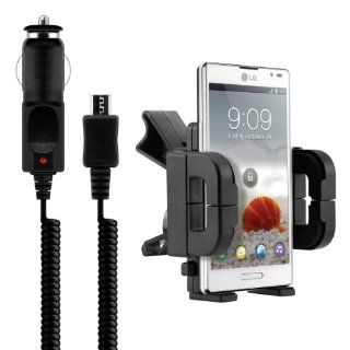 kwmobile Car vent mount for LG Optimus L9 P760 / P769 + charger   Mobile phone fits into mount with case or cover! Quality.: Cell Phones & Accessories