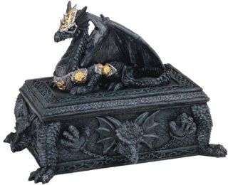 Dragon Trinket Box Collectible Fantasy Container Decoration Figurine  