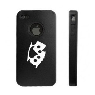 Apple iPhone 4 4S 4G Black D1318 Aluminum & Silicone Case Cover Brass Knuckles New Jersey Cell Phones & Accessories